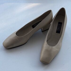 Stuart Weitzman Textured Block Heel Pumps